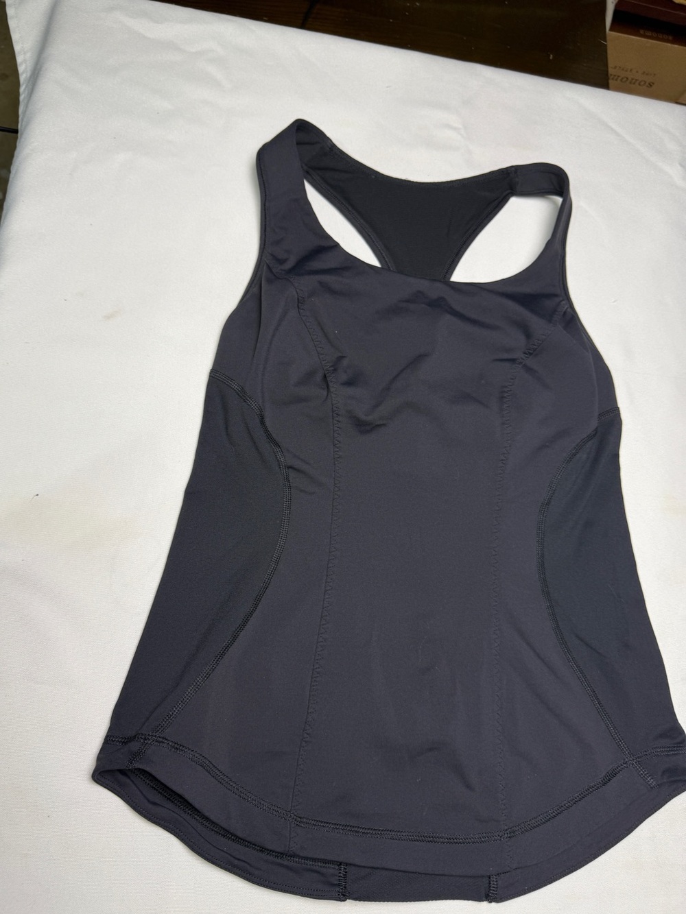 Lululemon Black Racerback Athletic Tank Top Size 6